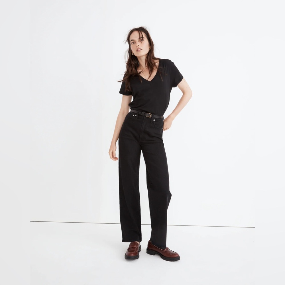 Madewell black Perfect Vintage Wide Leg jeans